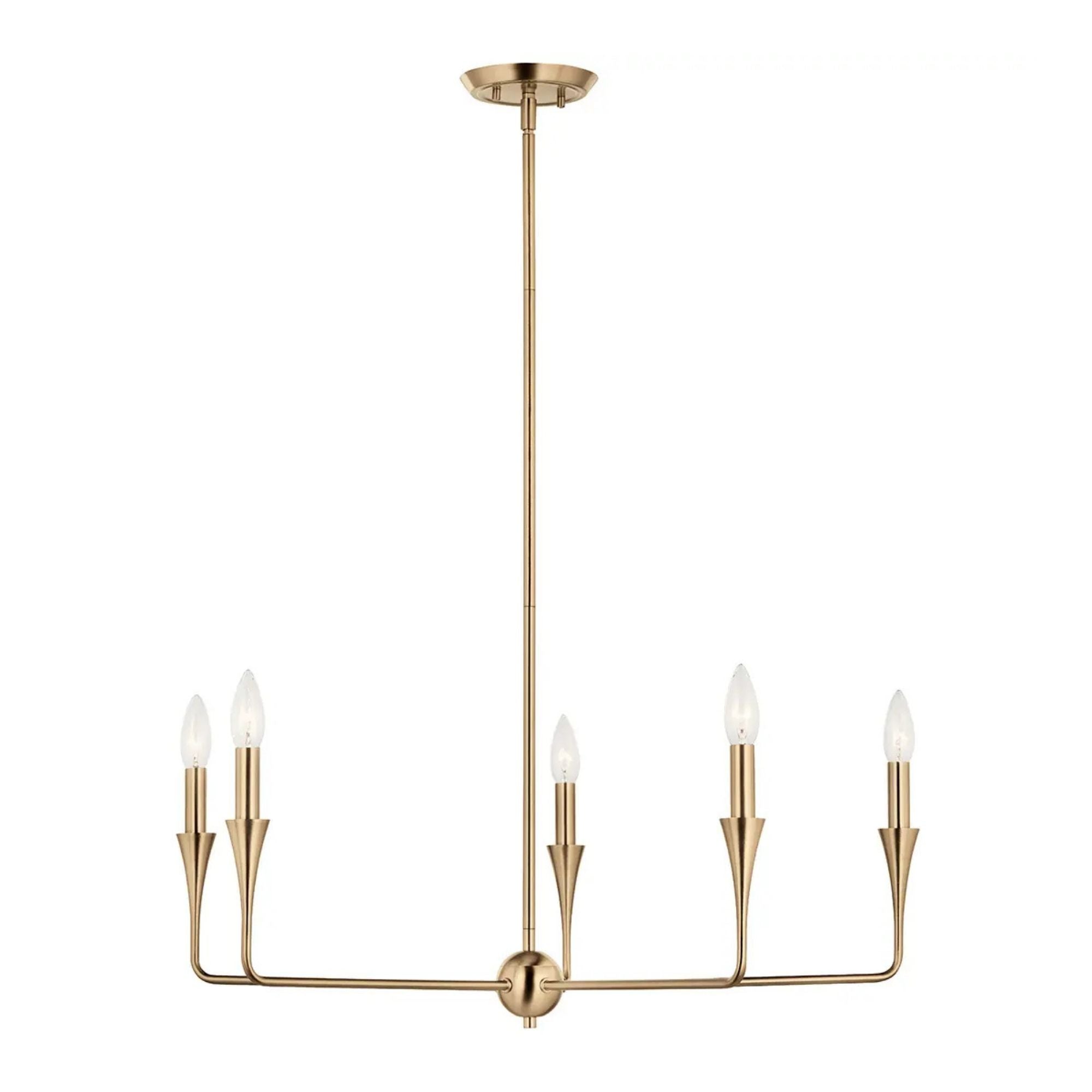 Alvaro 30" 5-Light Chandelier, Champagne Bronze Finish