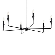 Alvaro 40" 6-Light Chandelier, Black Finish