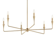 Alvaro 40" 6-Light Chandelier, Champagne Bronze Finish