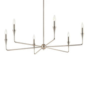 Alvaro 40" 6-Light Chandelier, Polished Nickel Finish