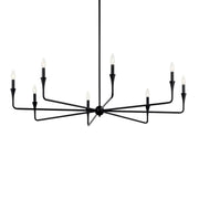 Alvaro 50" 8-Light Chandelier, Black Finish