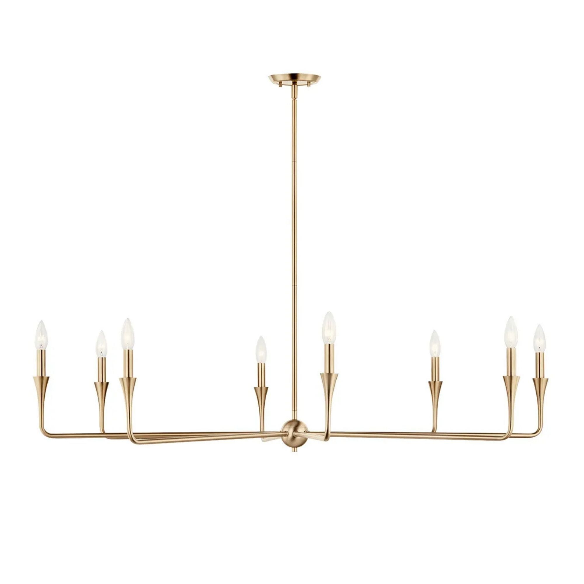 Alvaro 50" 8-Light Chandelier, Champagne Bronze Finish - Bees Lighting