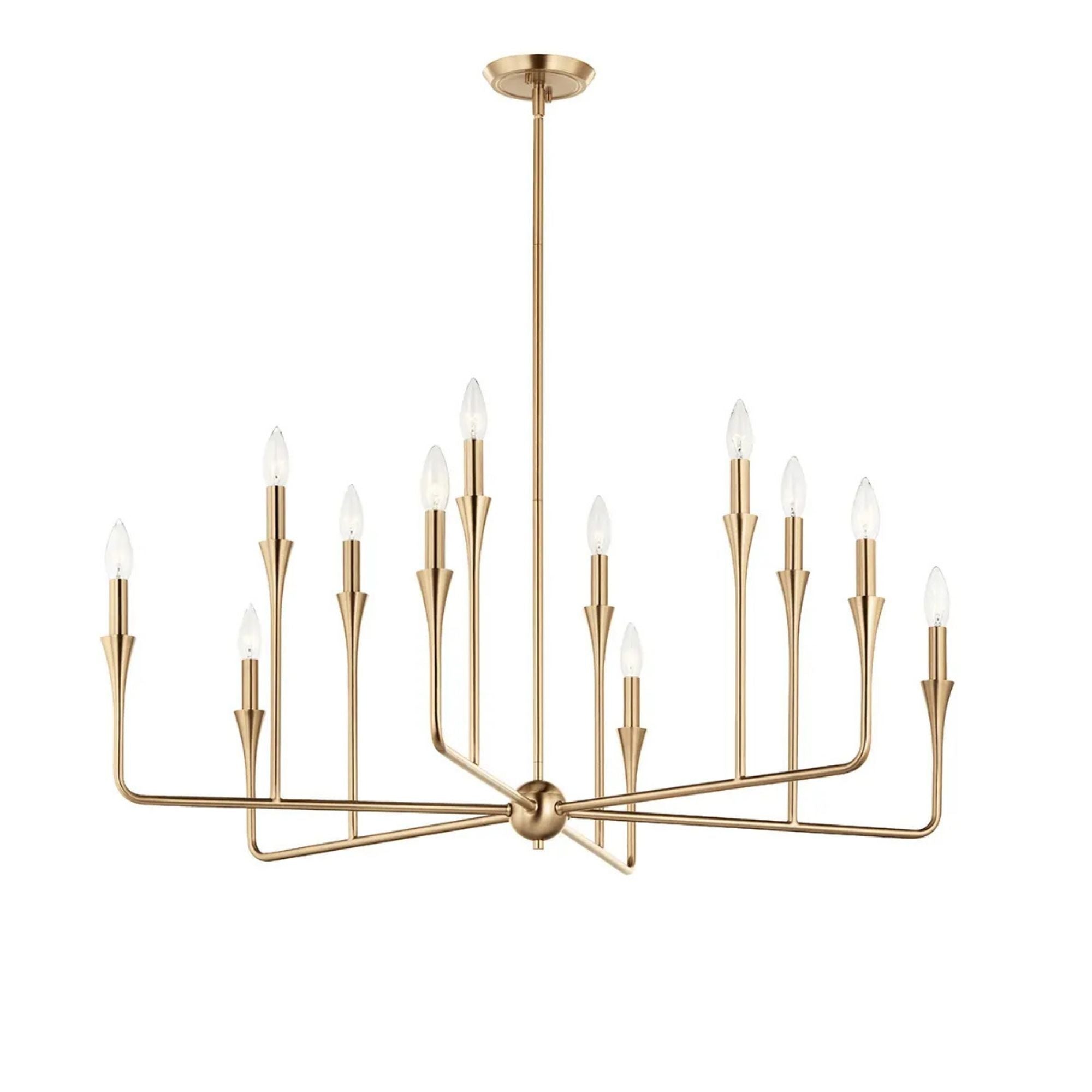 Alvaro 40" 12-Light Chandelier, Champagne Bronze Finish - Bees Lighting