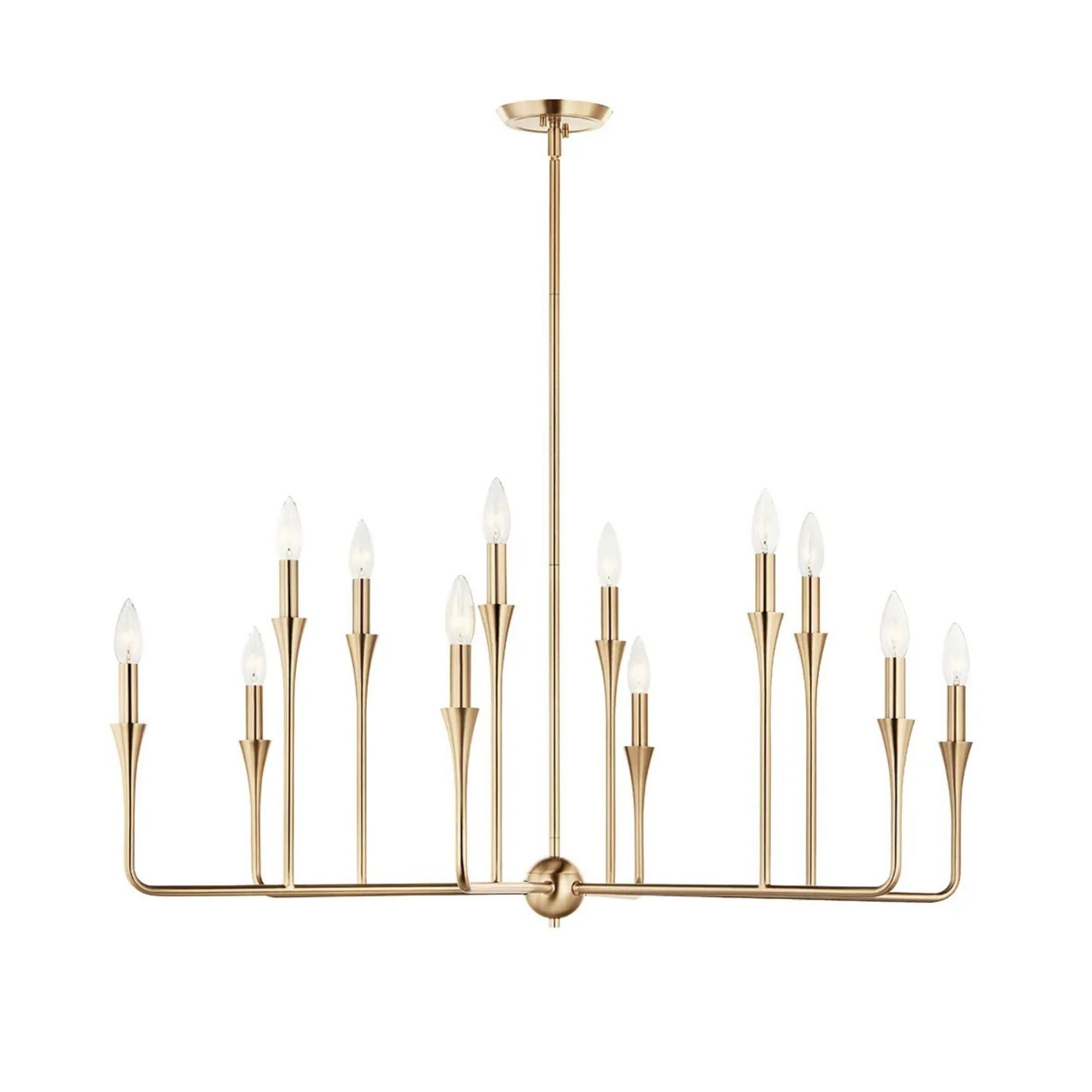 Alvaro 40" 12-Light Chandelier, Champagne Bronze Finish - Bees Lighting