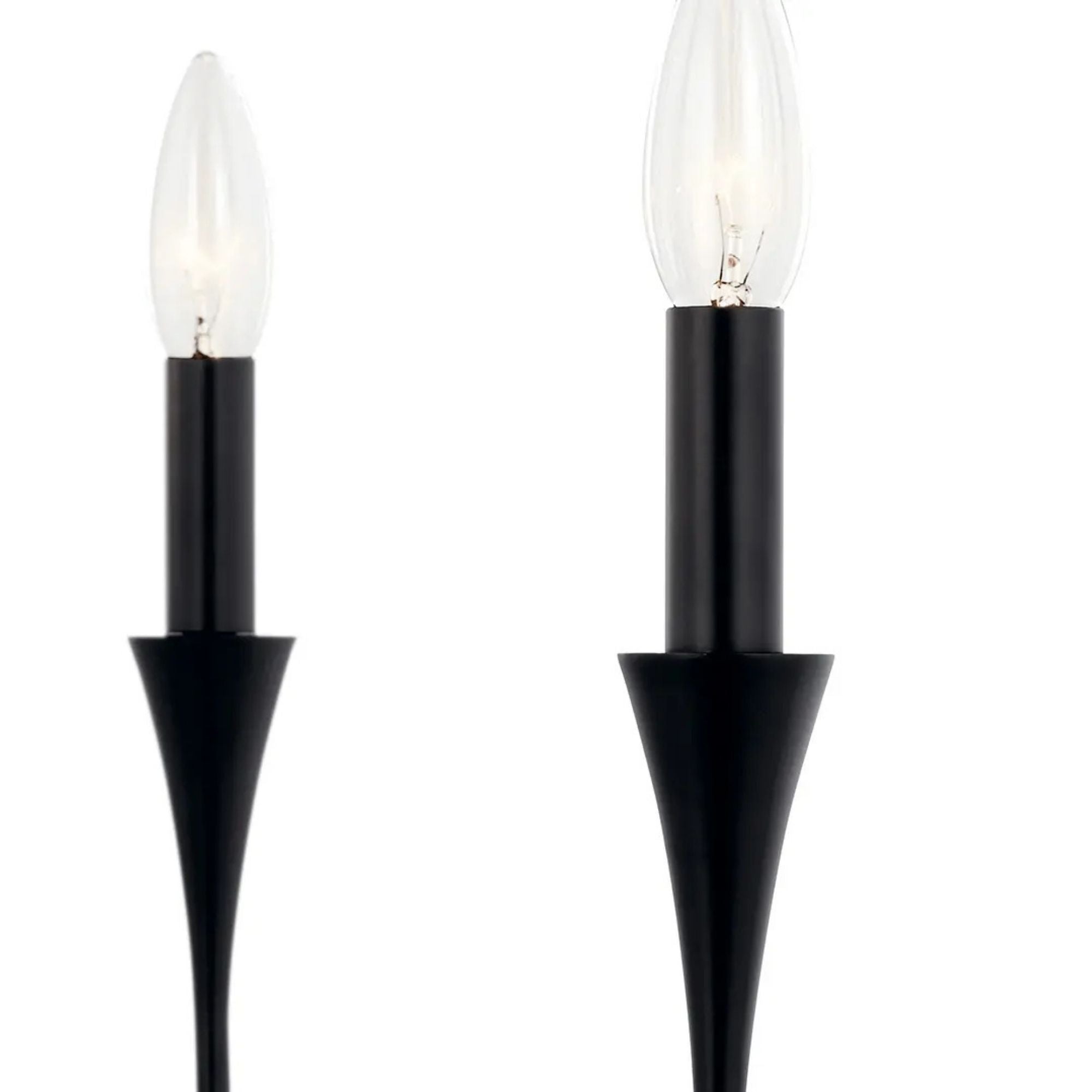 Alvaro 46" 8-Light Linear Chandelier, Black Finish