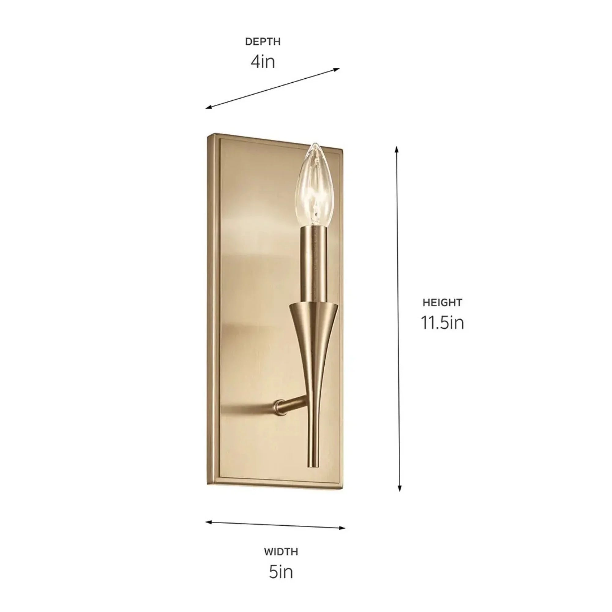 Alvaro 11" Wall Sconce, Champagne Bronze Finish