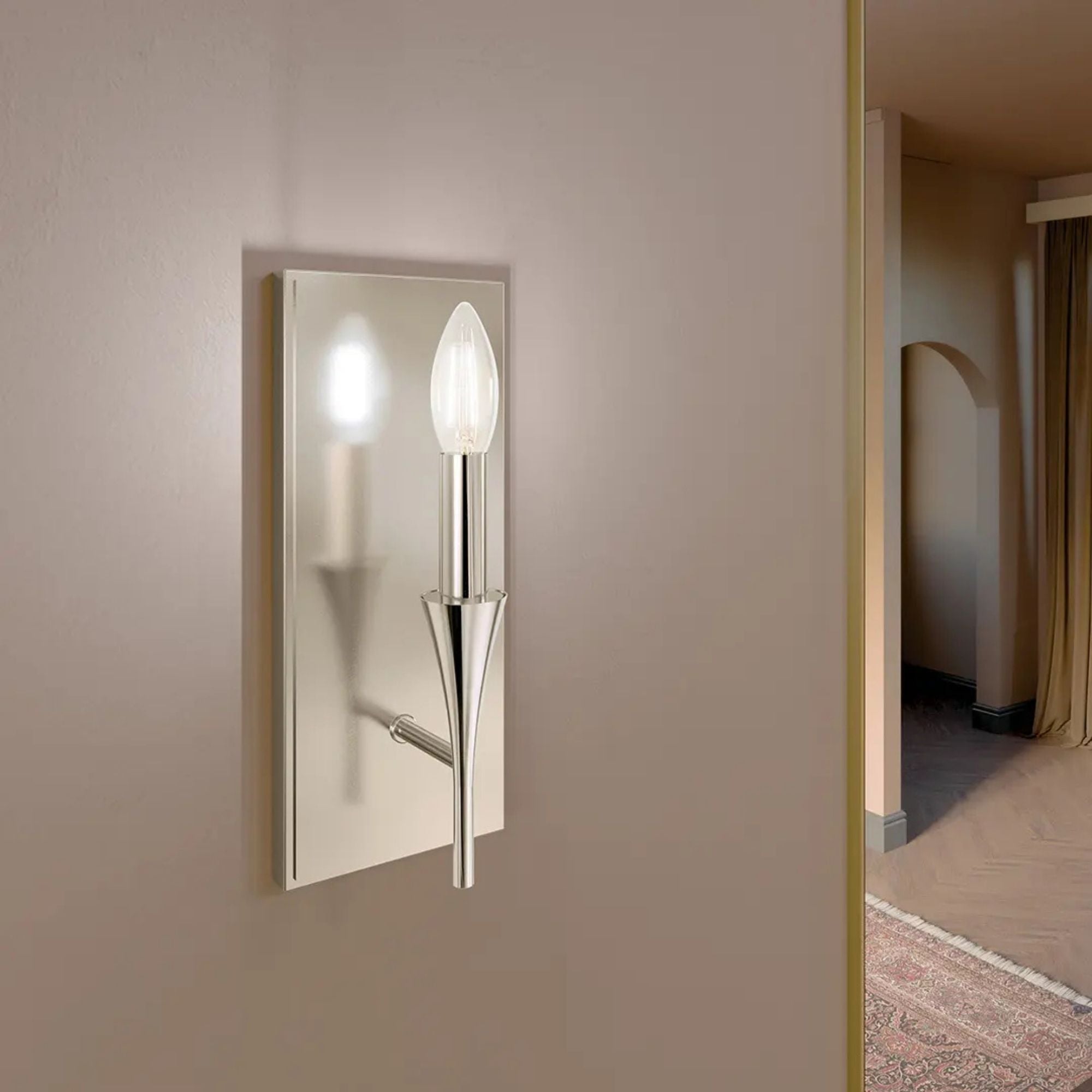 Alvaro 11" Wall Sconce, Polished Nickel Finish