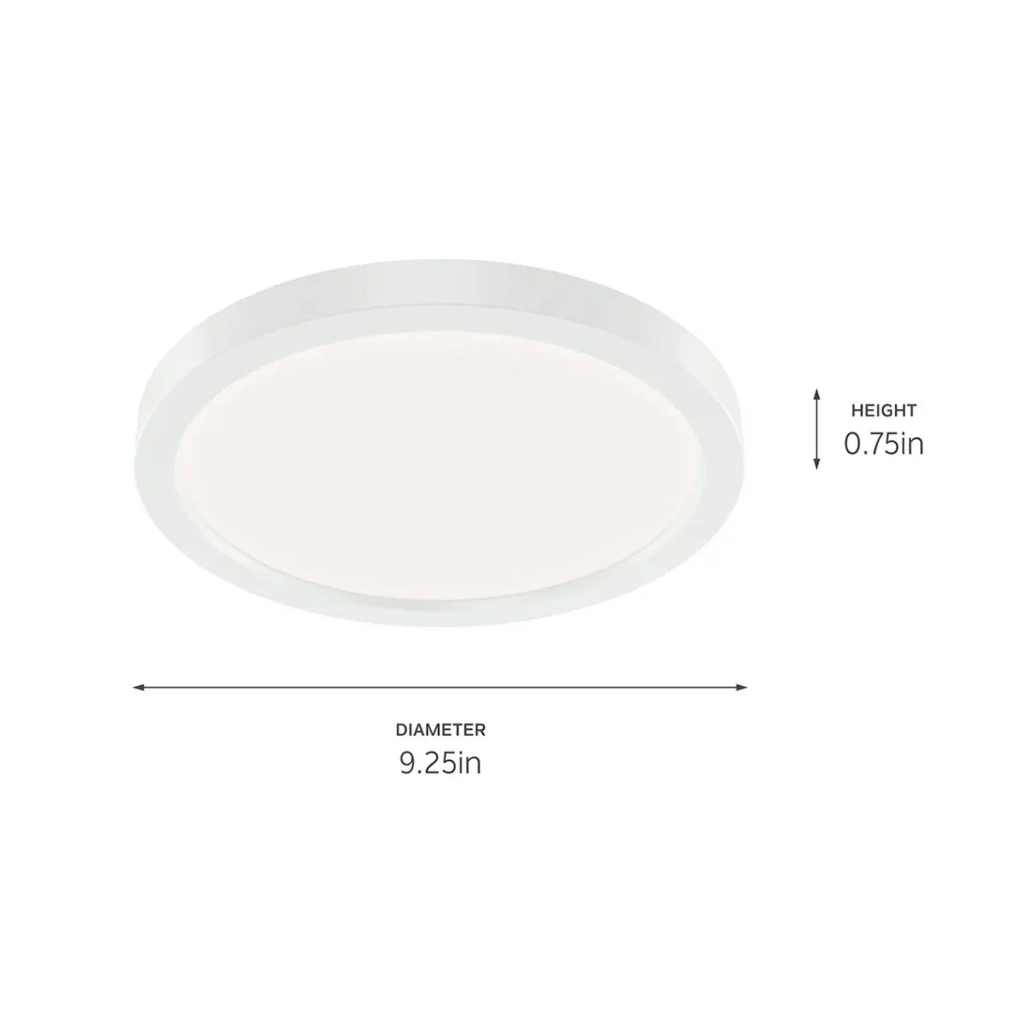 Ara 9" LED Flush Mount, White Finish