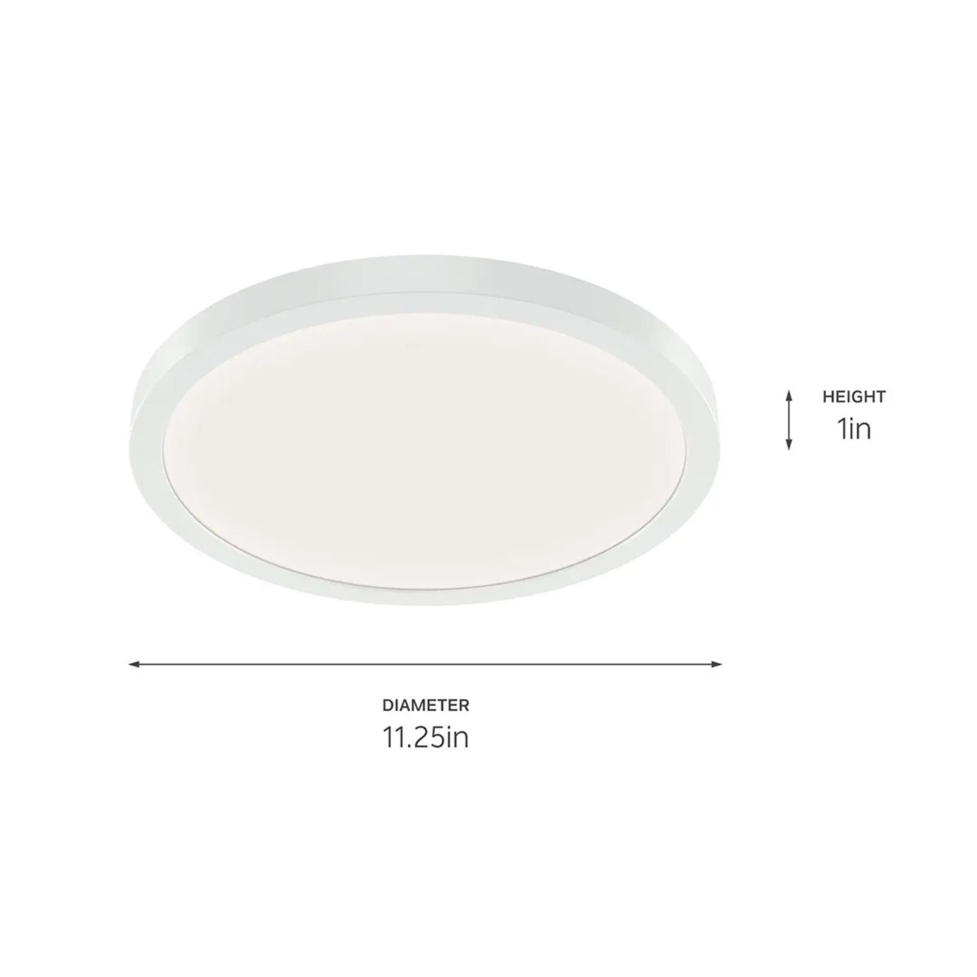 Ara 11" LED Flush Mount, White Finish