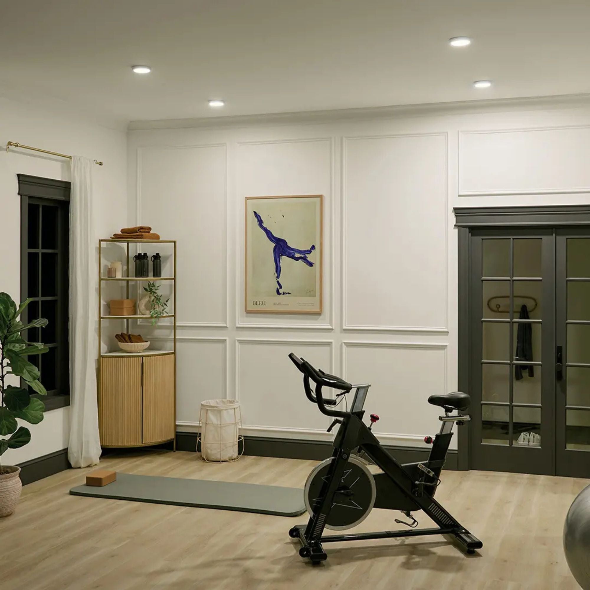 Ara 5" LED Outdoor Flush Mount, White Finish