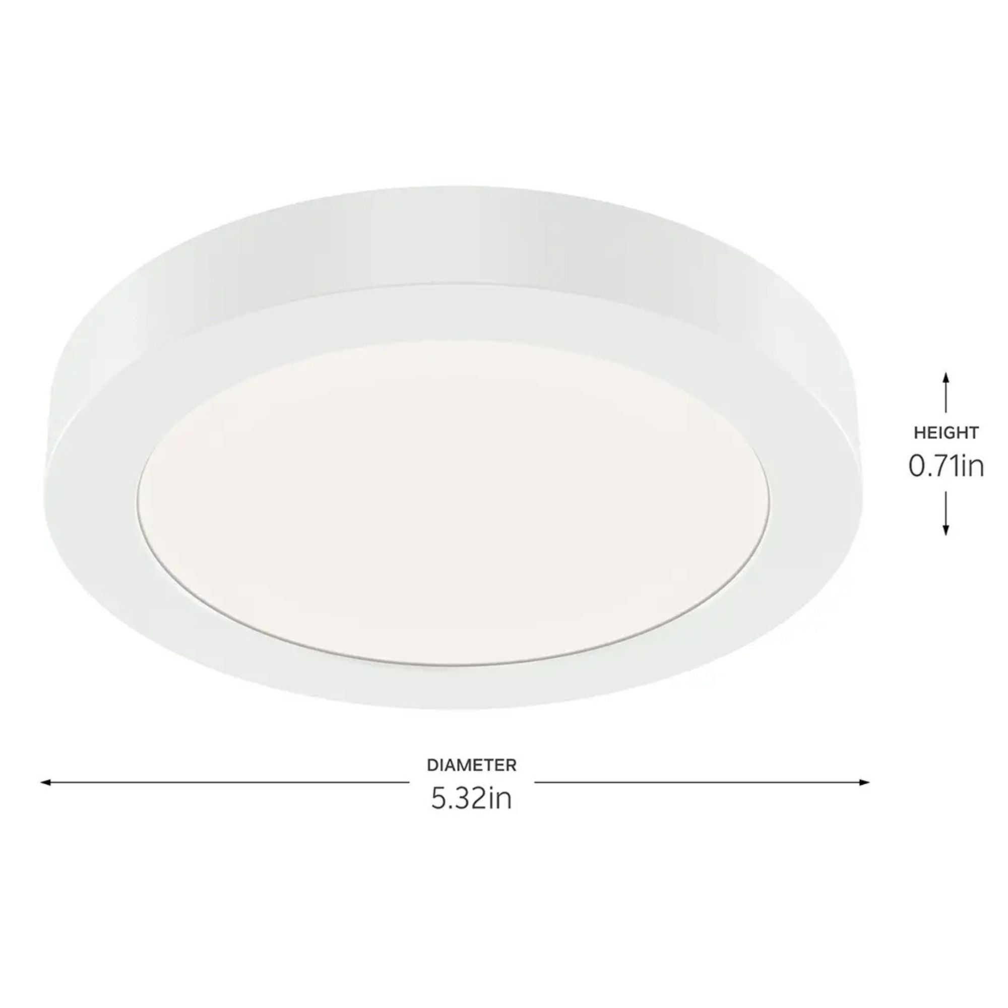 Ara 5" LED Outdoor Flush Mount, White Finish