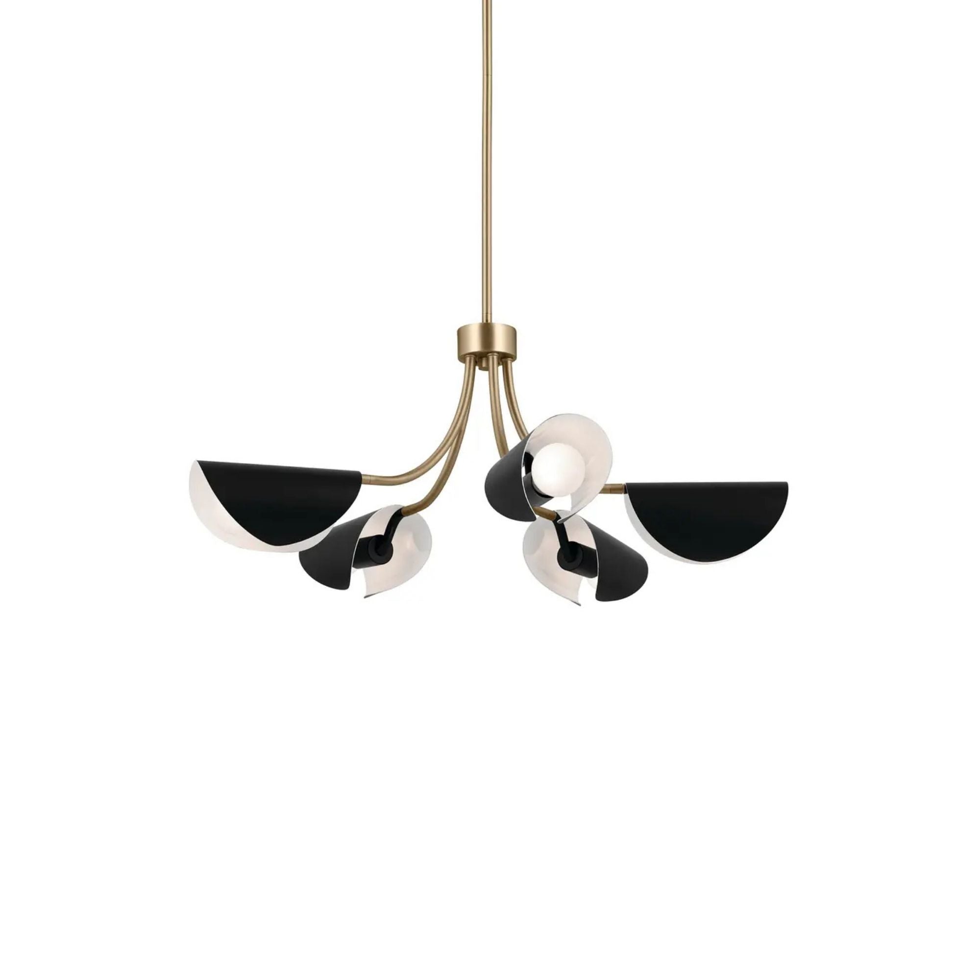 Arcus 29" 5-Light Chandelier, Champagne Bronze & Black Finish