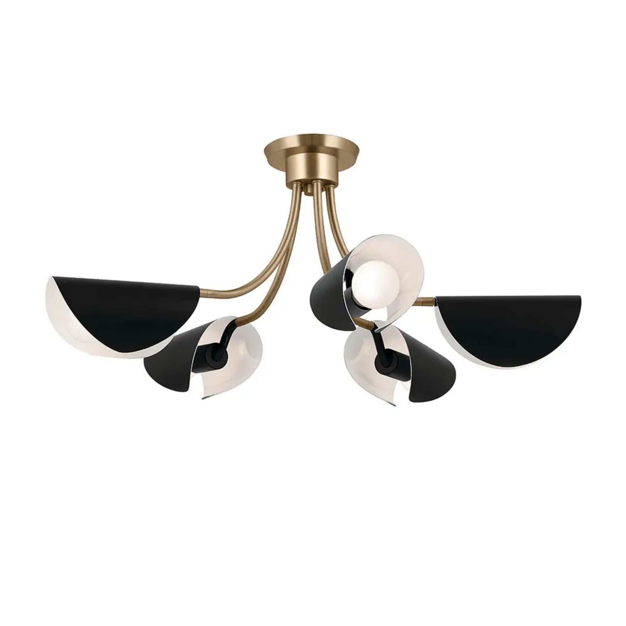 Arcus 29" 5-Light Chandelier, Champagne Bronze & Black Finish