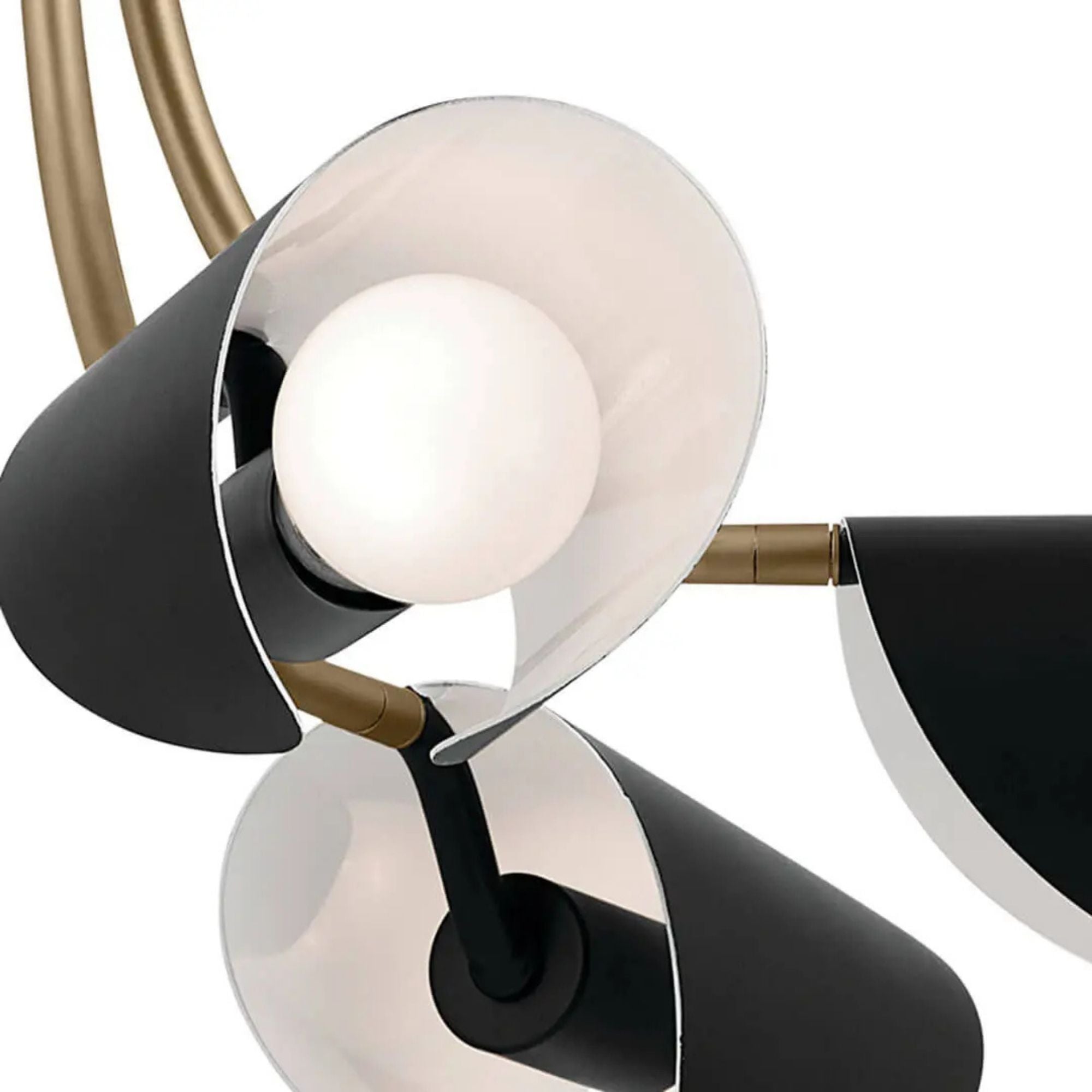 Arcus 29" 5-Light Chandelier, Champagne Bronze & Black Finish