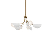 Arcus 29" 5-Light Chandelier, Champagne Bronze & White Finish
