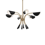 Arcus 39" 6-Light Chandelier, Champagne Bronze & Black Finish