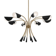 Arcus 46" 8-Light Chandelier, Champagne Bronze & Black Finish