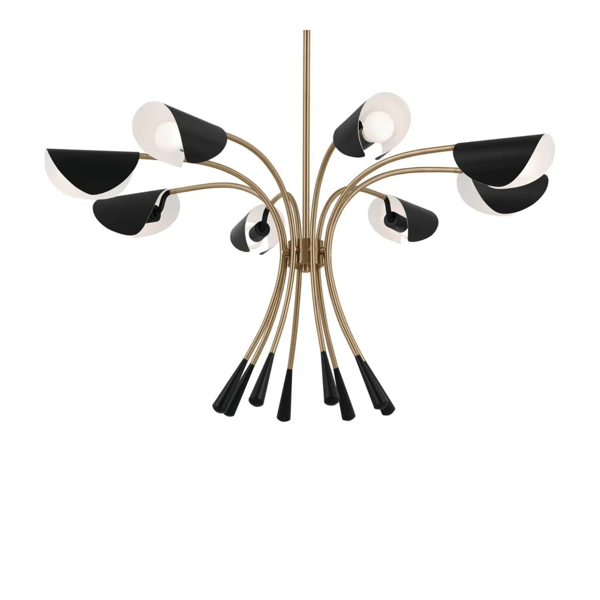 Arcus 46" 8-Light Chandelier, Champagne Bronze & Black Finish