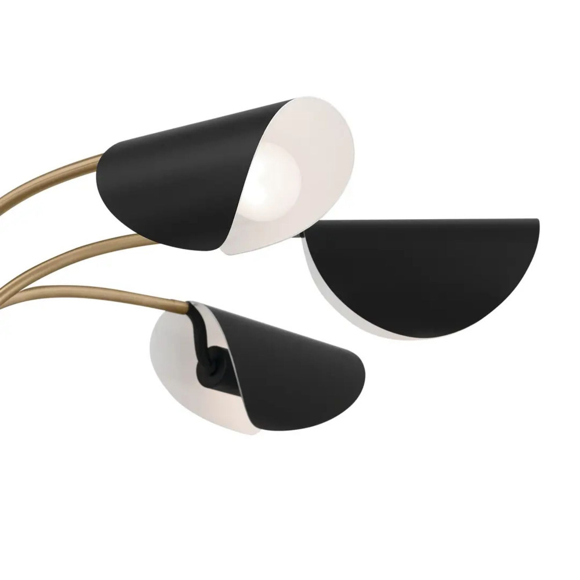 Arcus 46" 8-Light Chandelier, Champagne Bronze & Black Finish