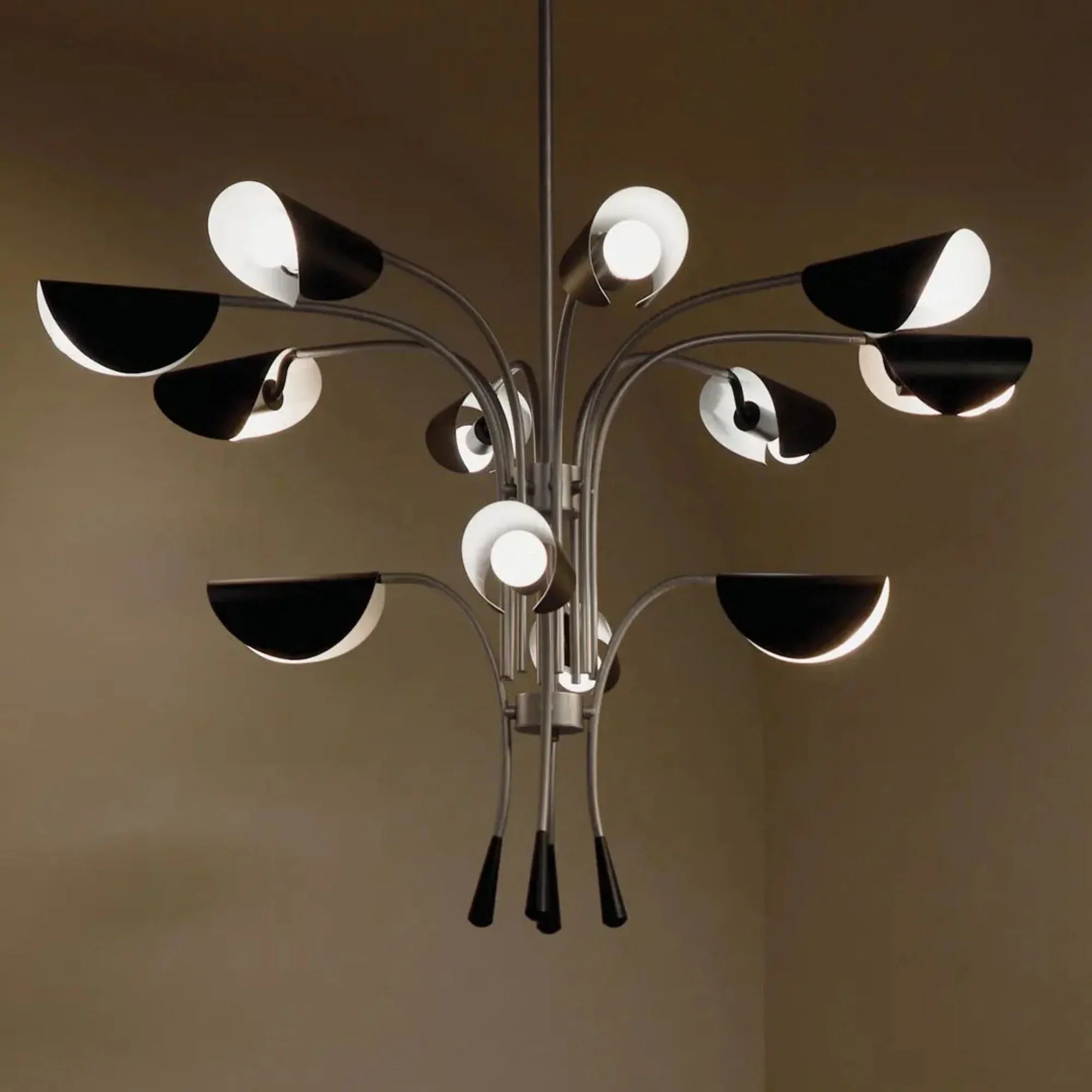 Arcus 46" 12-Light Chandelier, Satin Nickel Finish