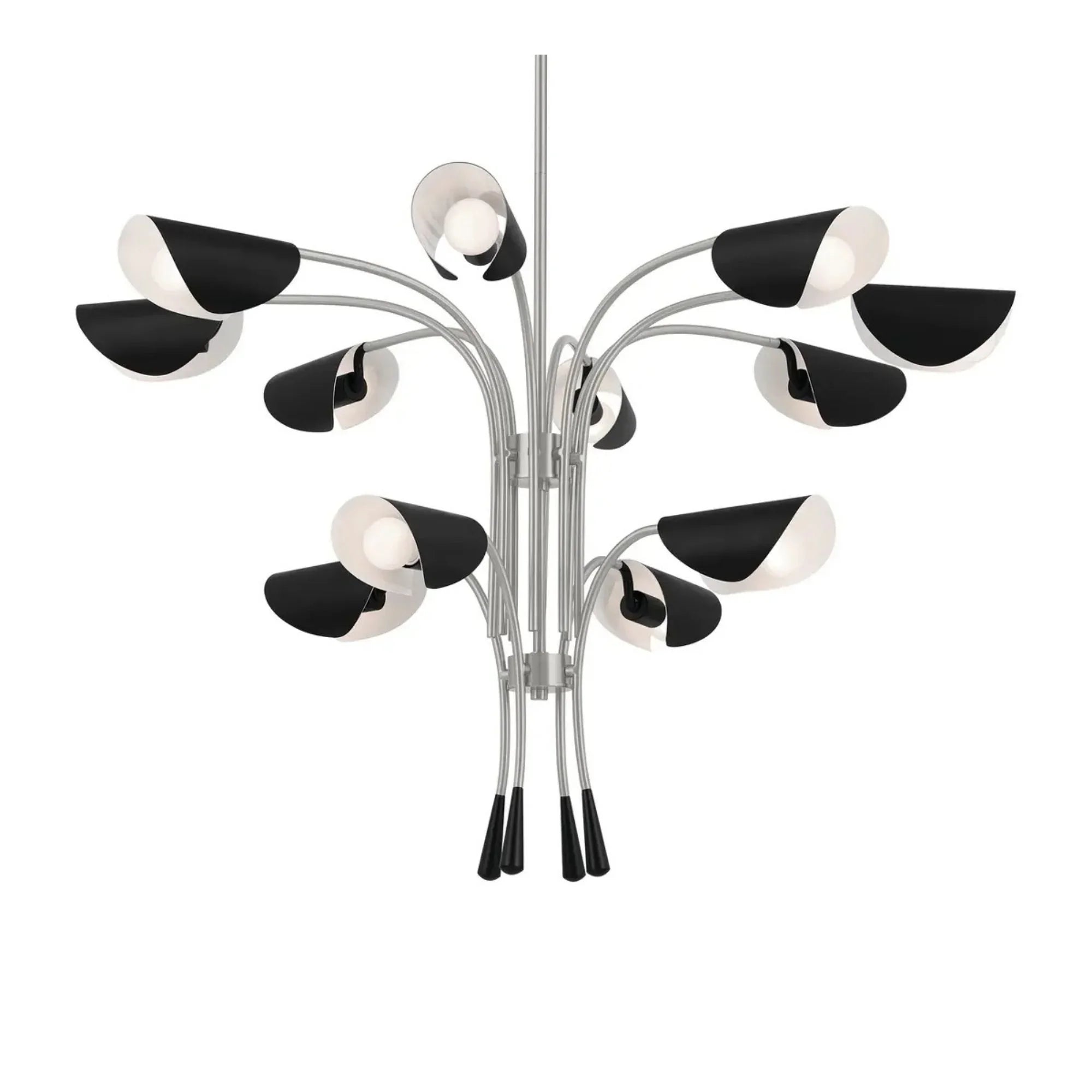 Arcus 46" 12-Light Chandelier, Satin Nickel Finish