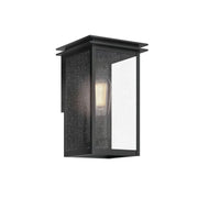 Arkville 10" Outdoor Wall Light, Textured Black Finish