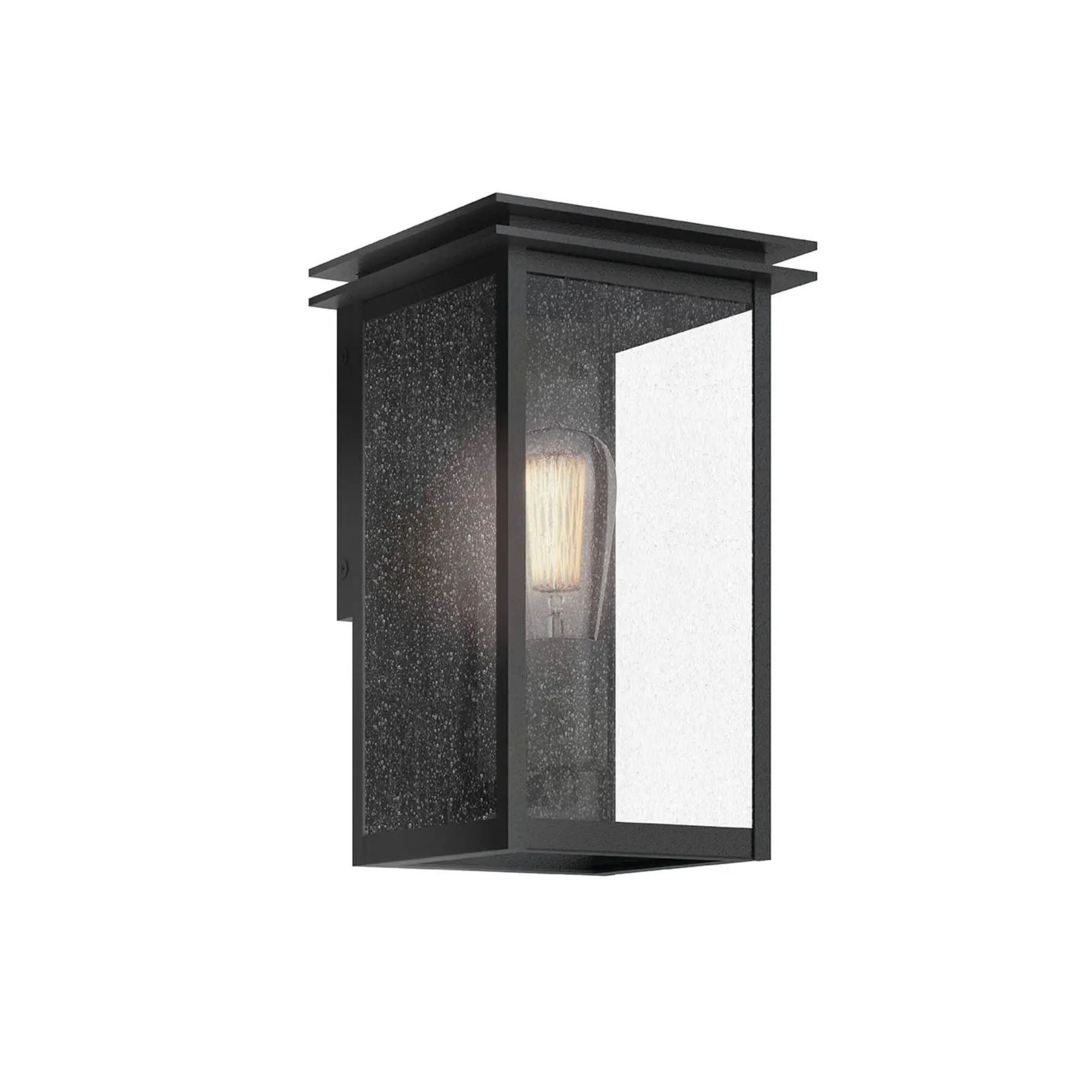 Arkville 10" Outdoor Wall Light, Textured Black Finish