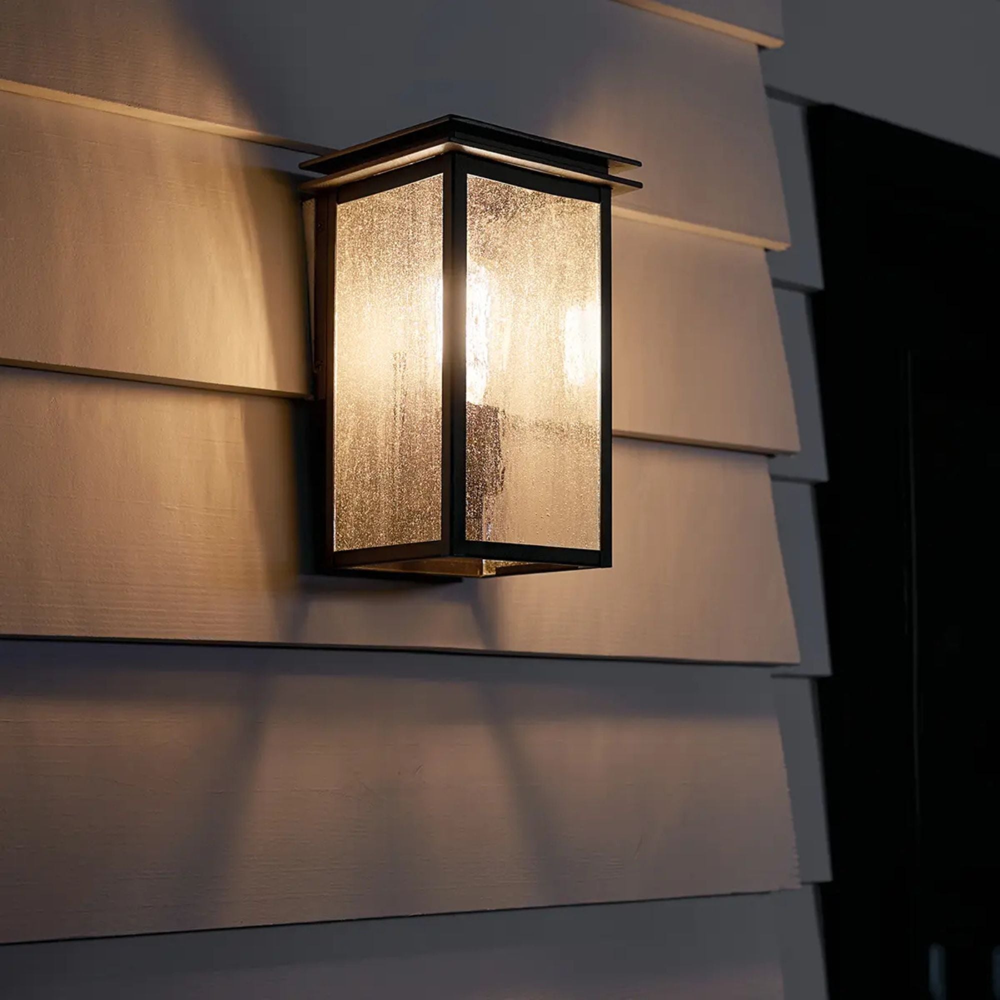 Arkville 10" Outdoor Wall Light, Textured Black Finish
