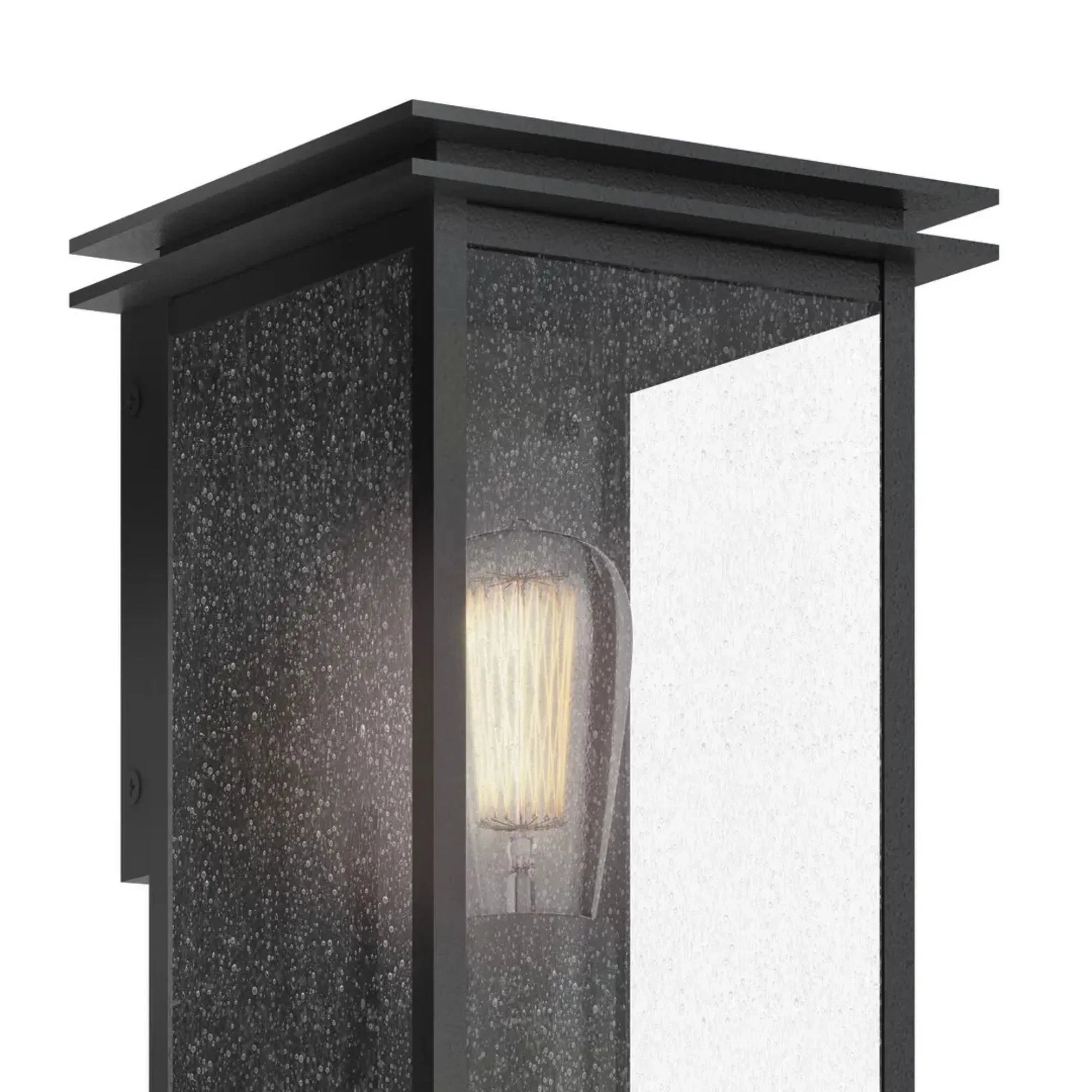 Arkville 10" Outdoor Wall Light, Textured Black Finish