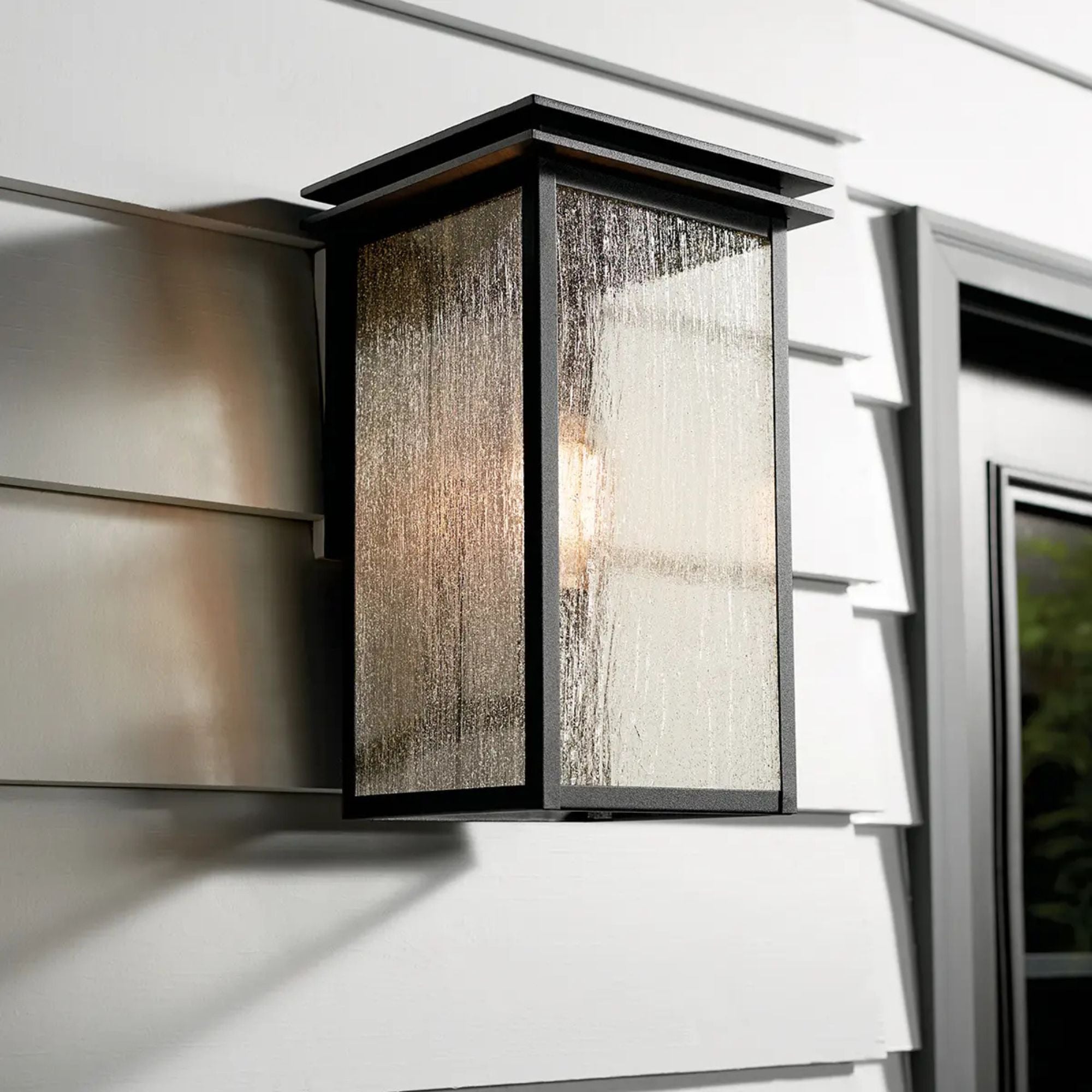 Arkville 14" Outdoor Wall Light, Textured Black Finish