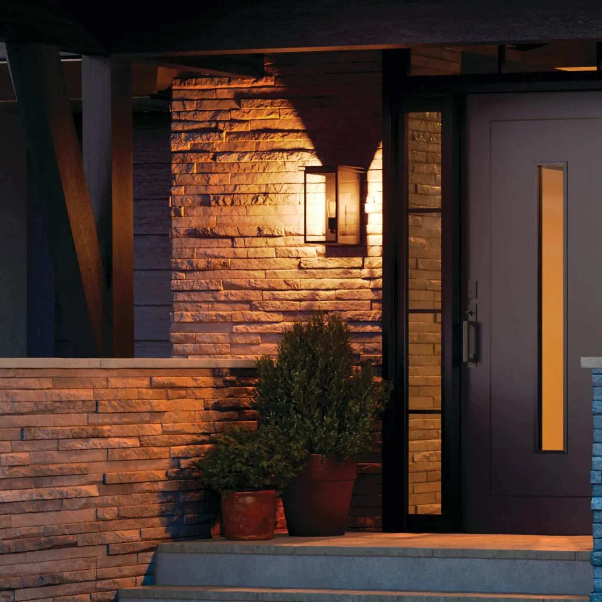 Arkville 14" Outdoor Wall Light, Textured Black Finish