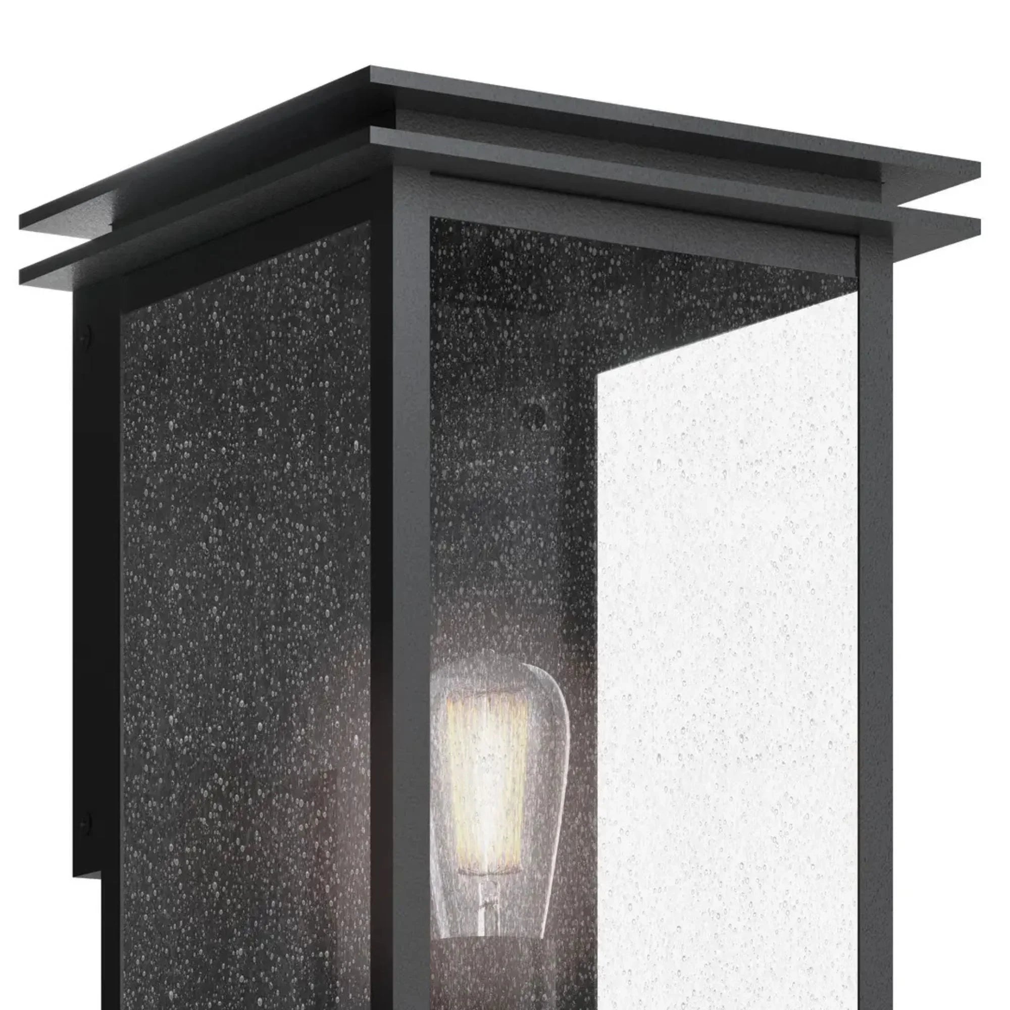 Arkville 14" Outdoor Wall Light, Textured Black Finish