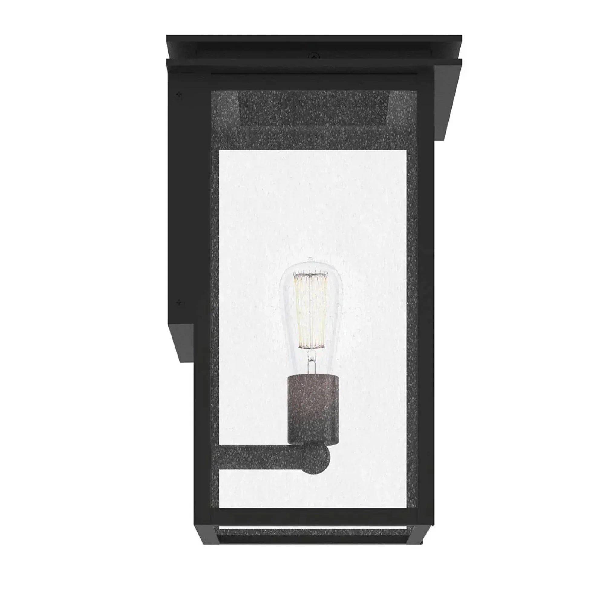 Arkville 14" Outdoor Wall Light, Textured Black Finish