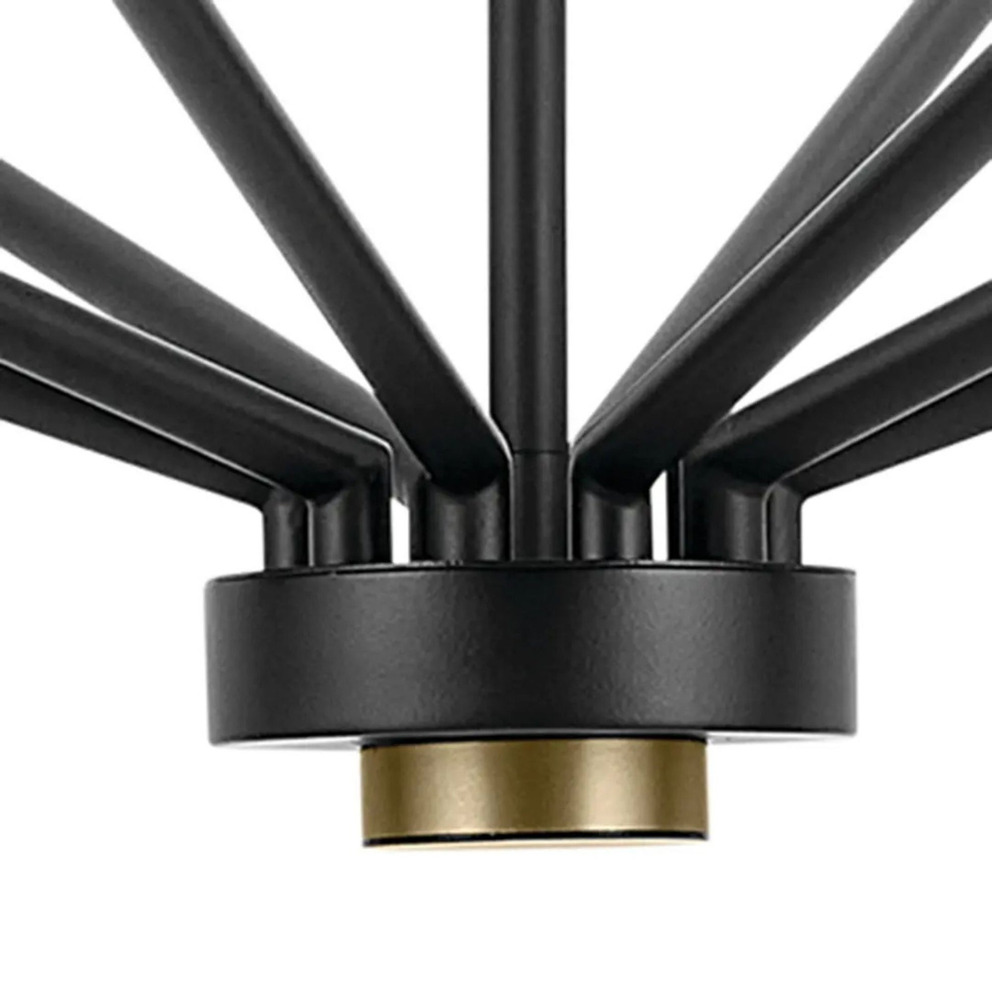 Armand 38" 10-Light Chandelier, Black Finish - Bees Lighting