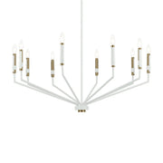 Armand 38" 10-Light Chandelier, White Finish