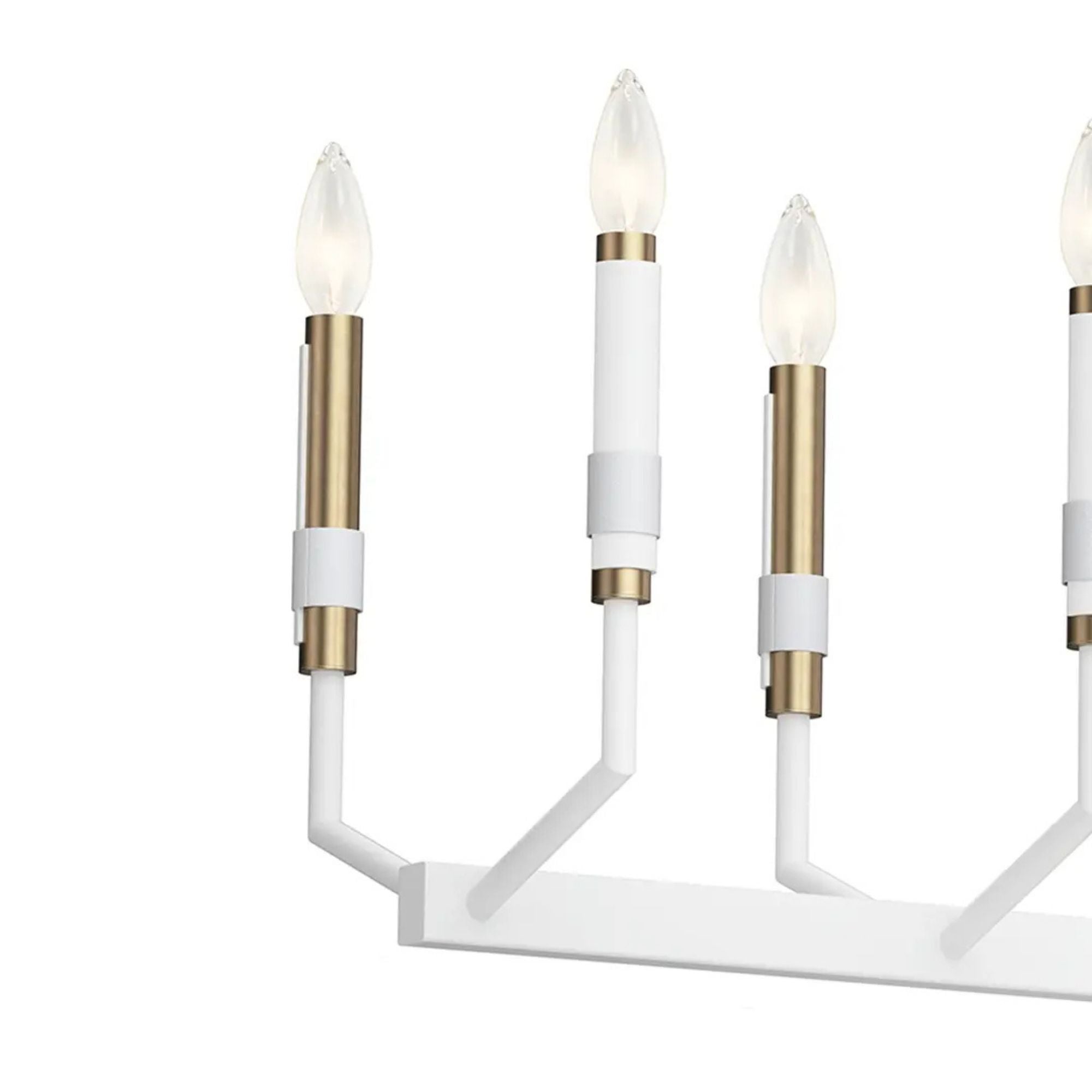 Armand 43" 12-Light Linear Chandelier, White Finish