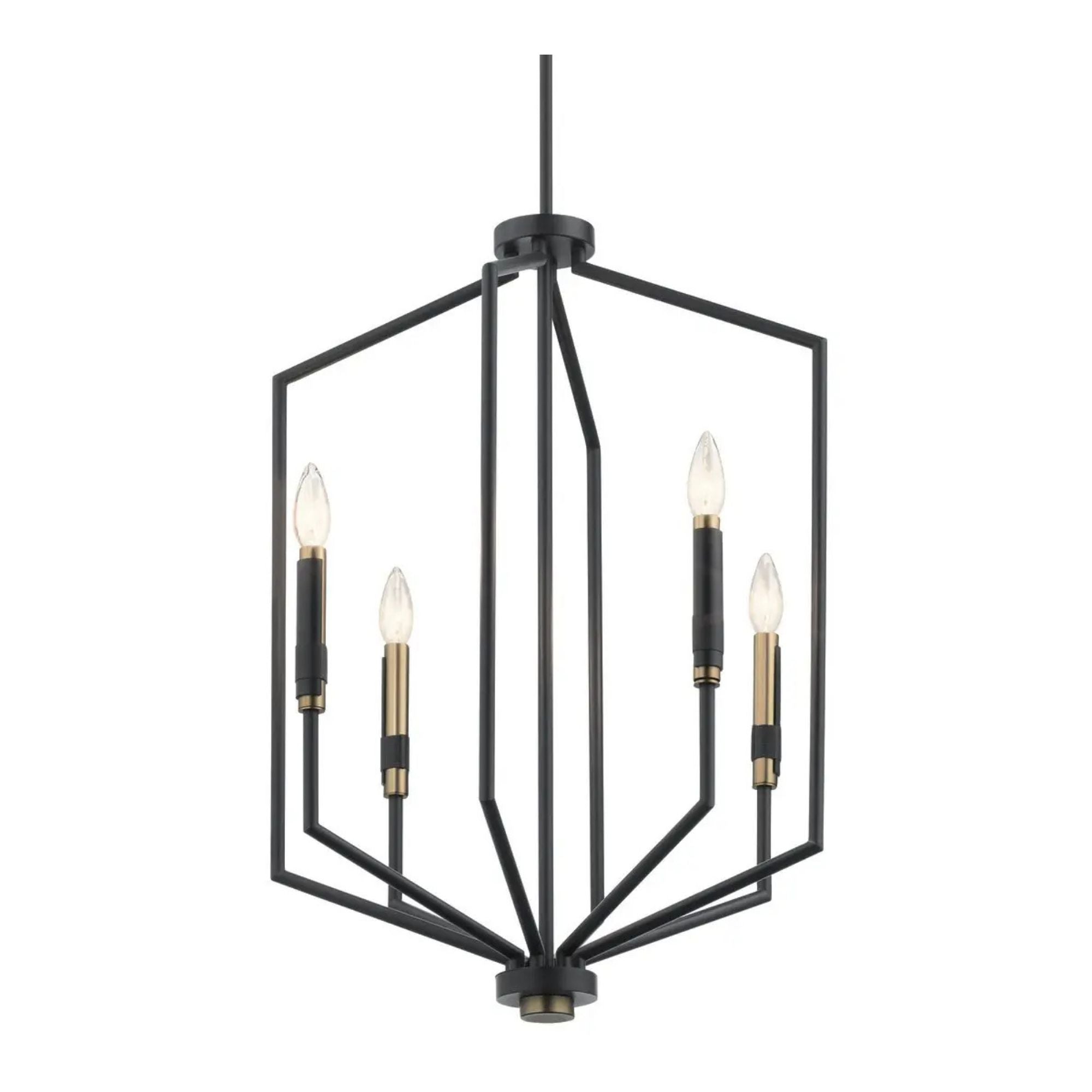 Armand 19" 4-Light Foyer Pendant, Black Finish