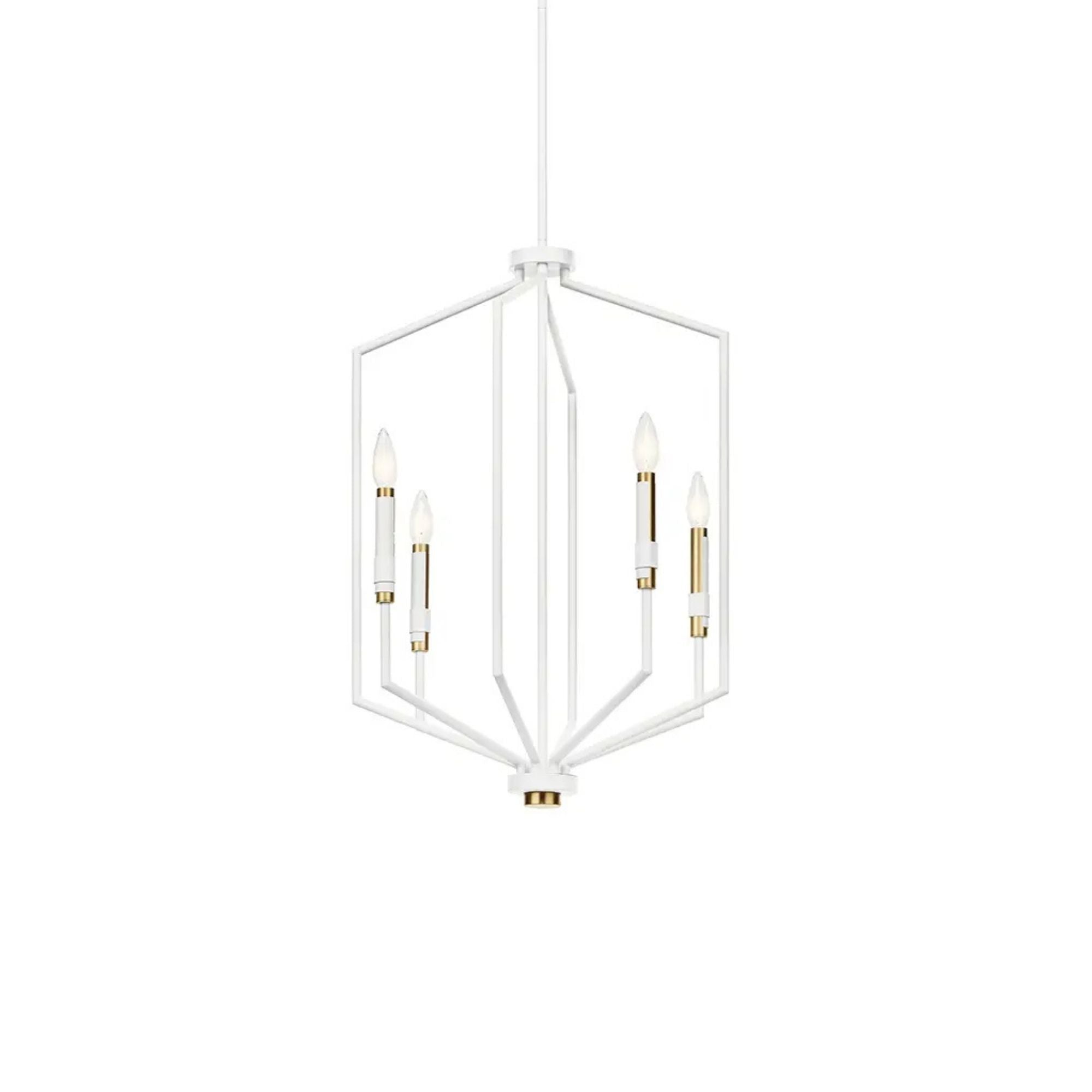 Armand 19" 4-Light Foyer Pendant, White Finish