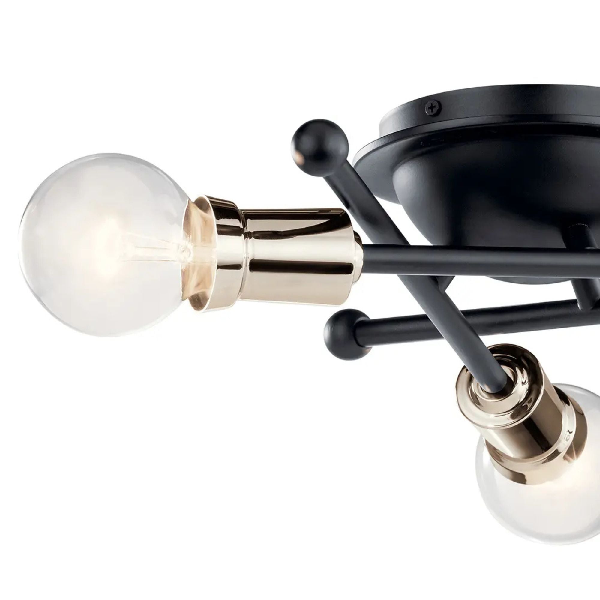 Kichler Lighting - Armstrong 15" 3-Light Flush Mount, Black Finish | Bees Lighting