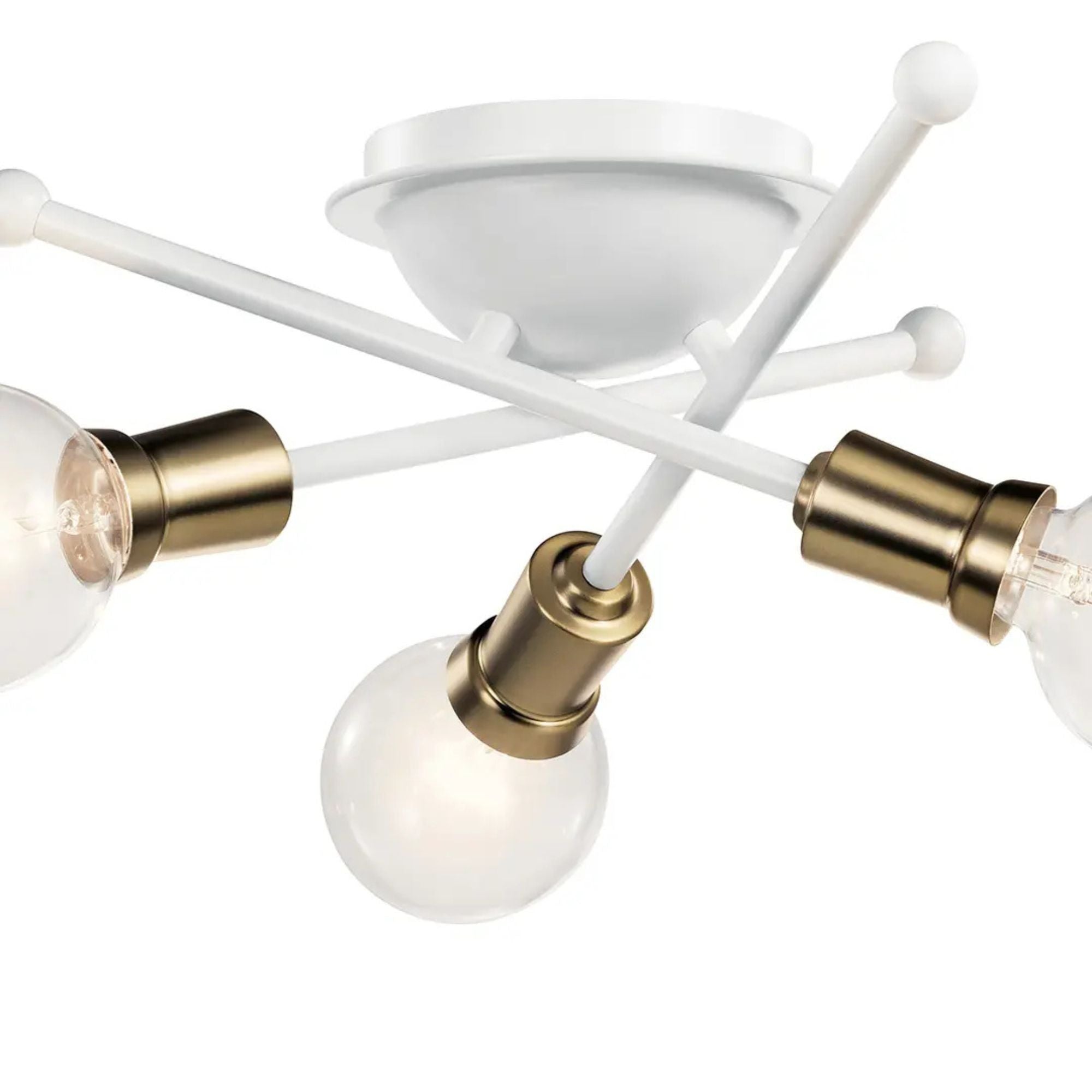 Armstrong 15" 3-Light Flush Mount, White Finish