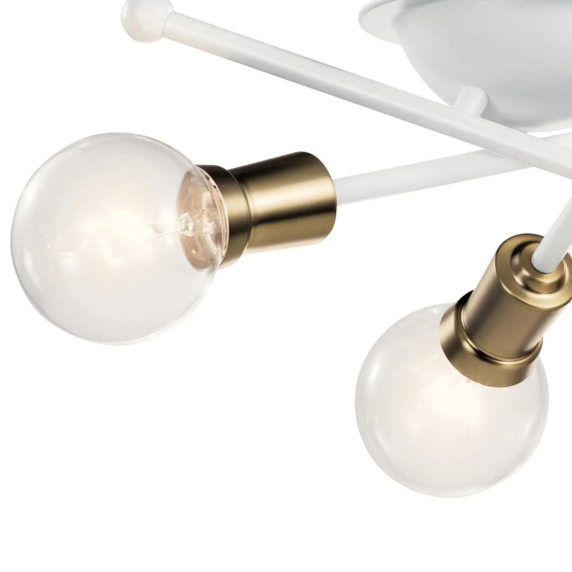Armstrong 15" 3-Light Flush Mount, White Finish