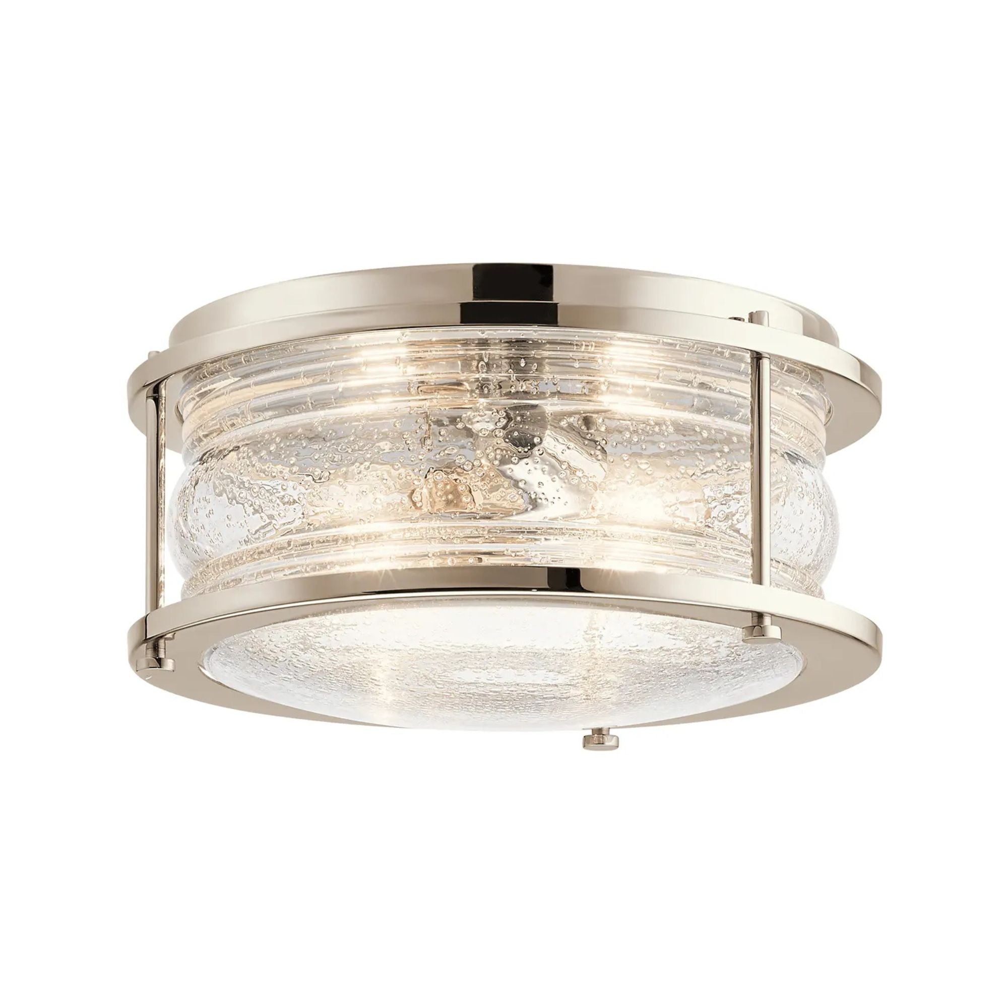 Ashland Bay 12" 2-Light Flush Mount, Polished Nickel Finish