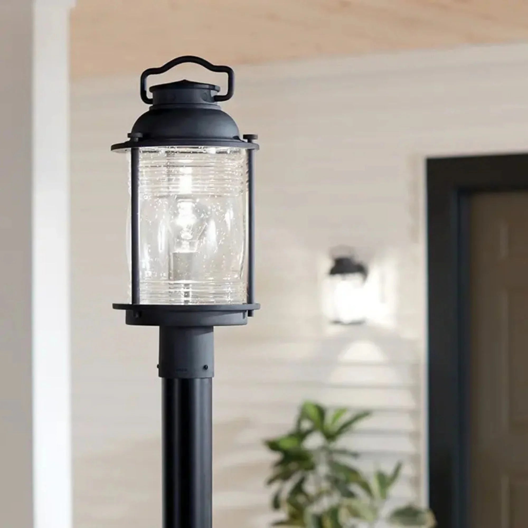 Ashland Bay 19" Outdoor Post Light, Weathered Zinc Finish