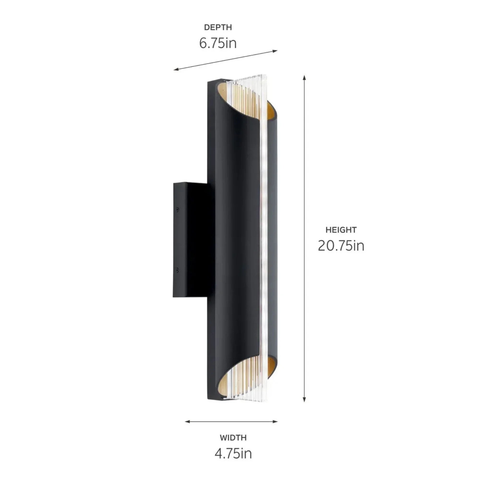 Kichler Astalis 20.75 in. Outdoor Sconce Textured Black