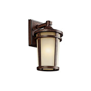 Atwood 11" Outdoor Wall Light, Brown Stone Finish
