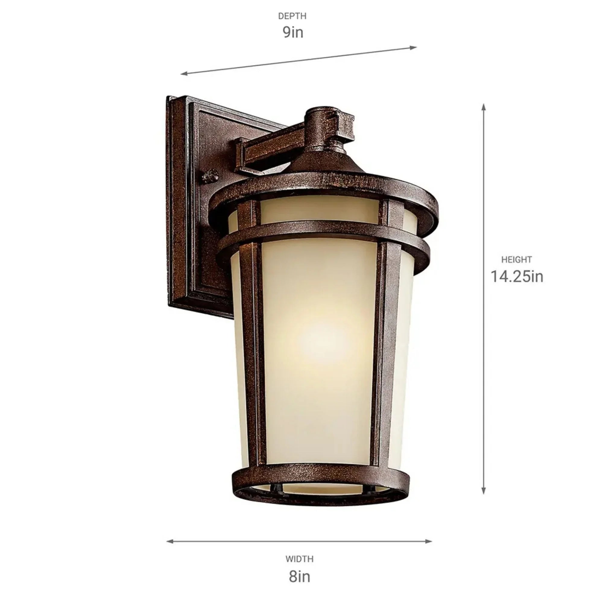 Kichler Atwood 14.25 in. Outdoor Wall Sconce Bronze