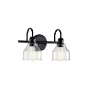 Avery 15" 2-Light Bath Vanity Light, Black Finish