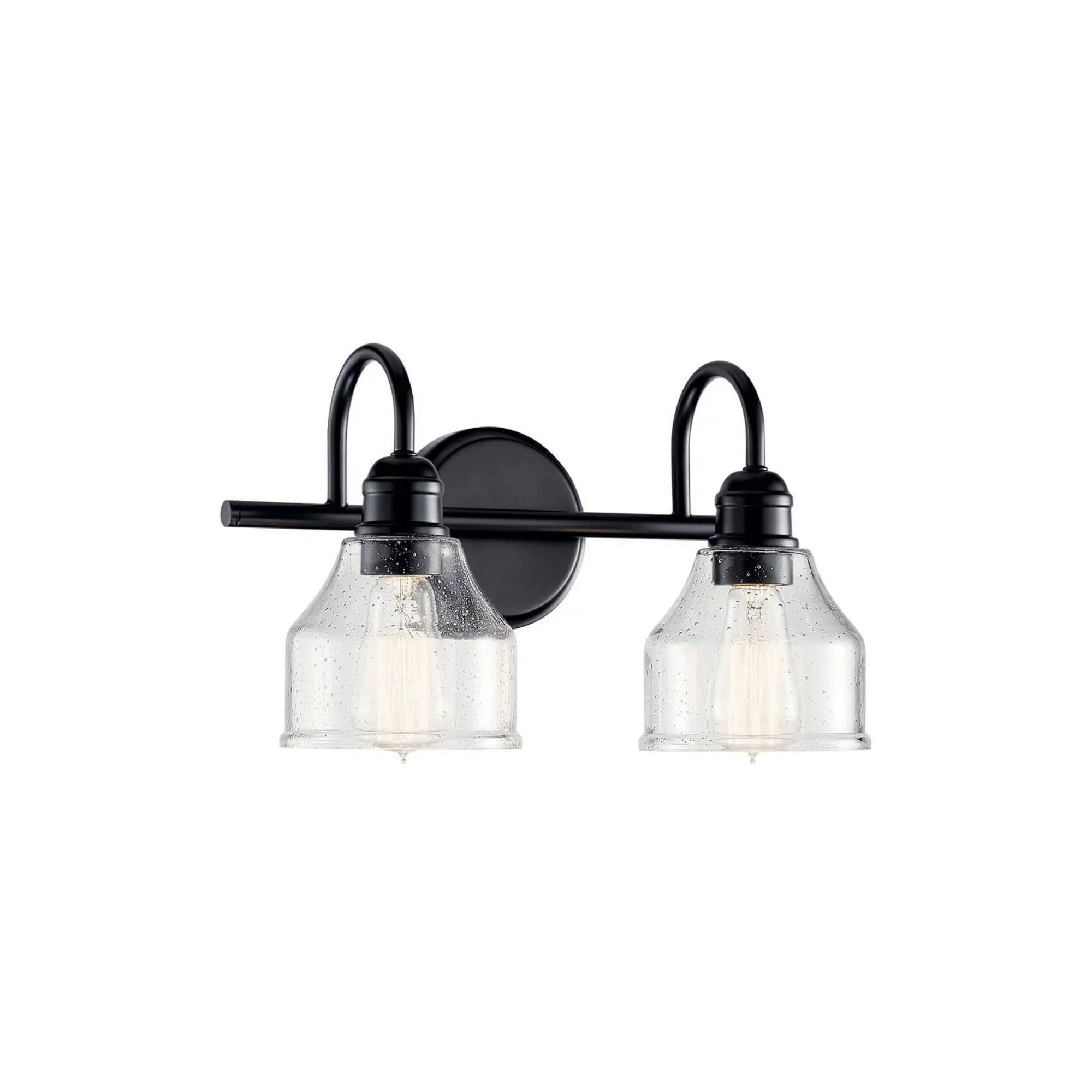 Avery 15" 2-Light Bath Vanity Light, Black Finish
