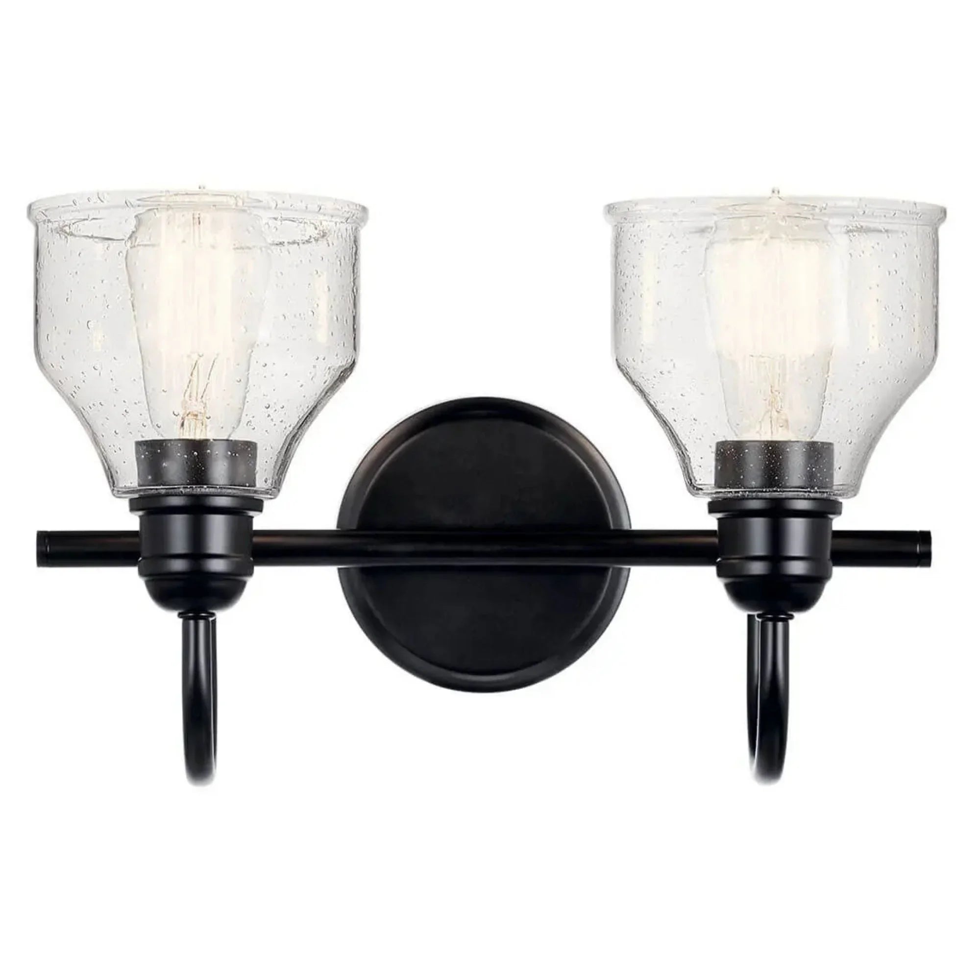 Avery 15" 2-Light Bath Vanity Light, Black Finish