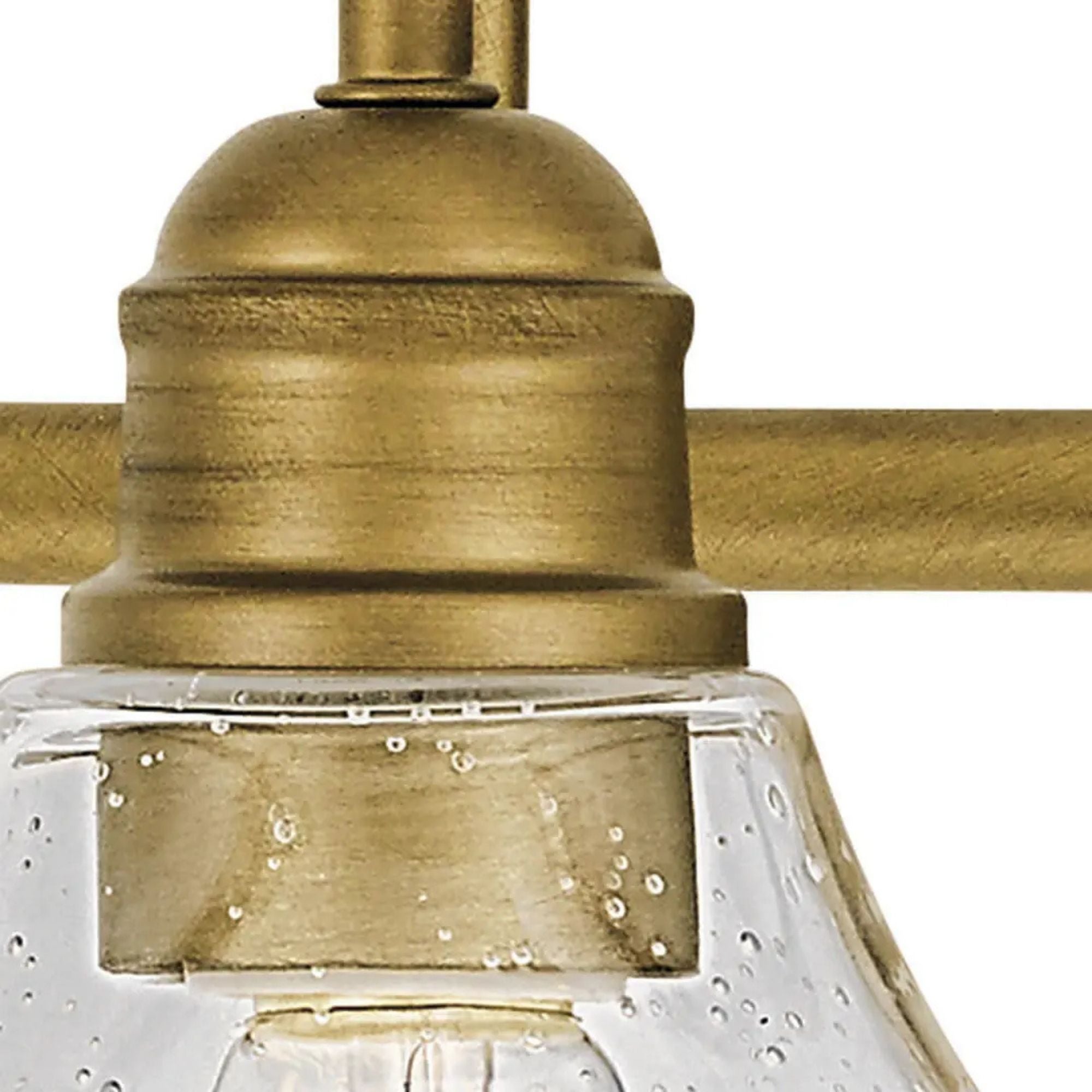 Kichler Avery 15 in. 2-Light Bathroom Vanity Light, Natural Brass with Clear Seeded Glass